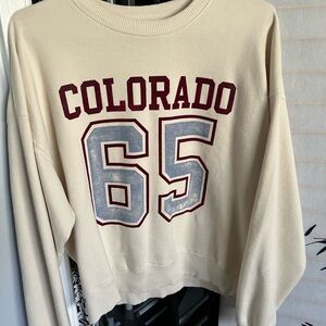 American Eagle Outfitters Cream Colorado 65 Sweater